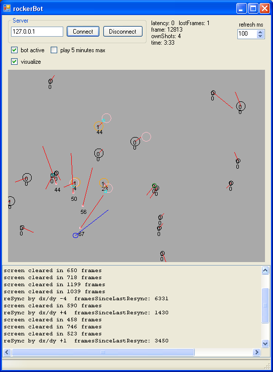 program (bot) playing asteroids itself